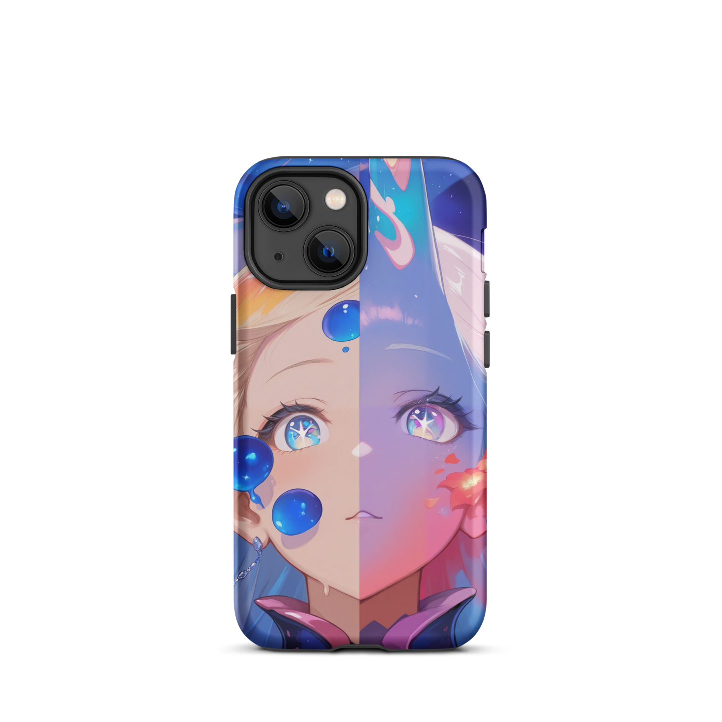 Coque iPhone® fille aqua - iPhone 13 mini - Double Couche Rigide - SoulCase