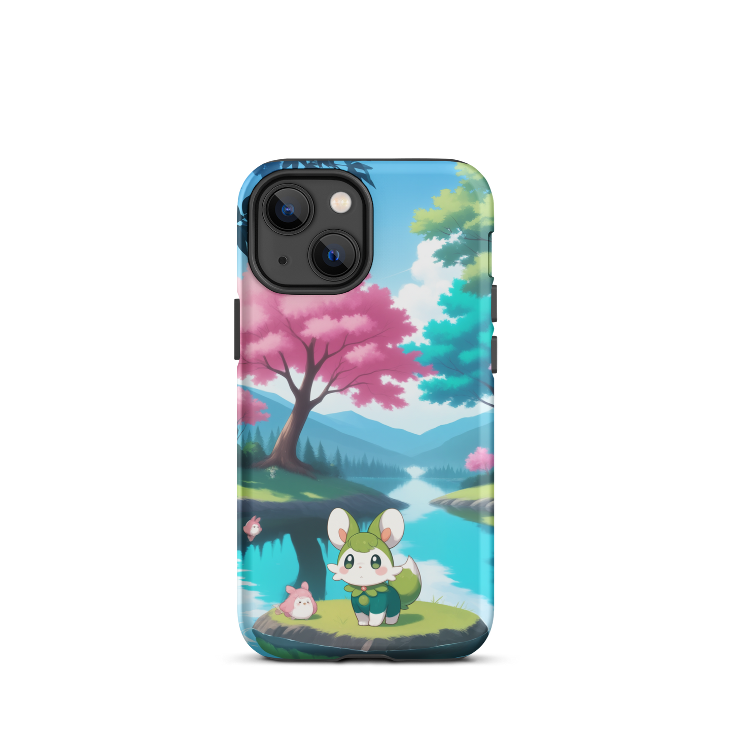 Coque d’iPhone® Adorable Tranquillité - iPhone 13 mini - Double Couche Rigide - SoulCase