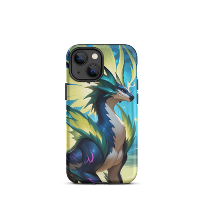 Coque iPhone® Dragon Sylvestre - iPhone 13 mini - Double Couche Rigide - SoulCase
