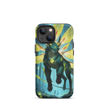 Coque iPhone® Jaguar Papillonnant - iPhone 13 mini - Double Couche Rigide - SoulCase