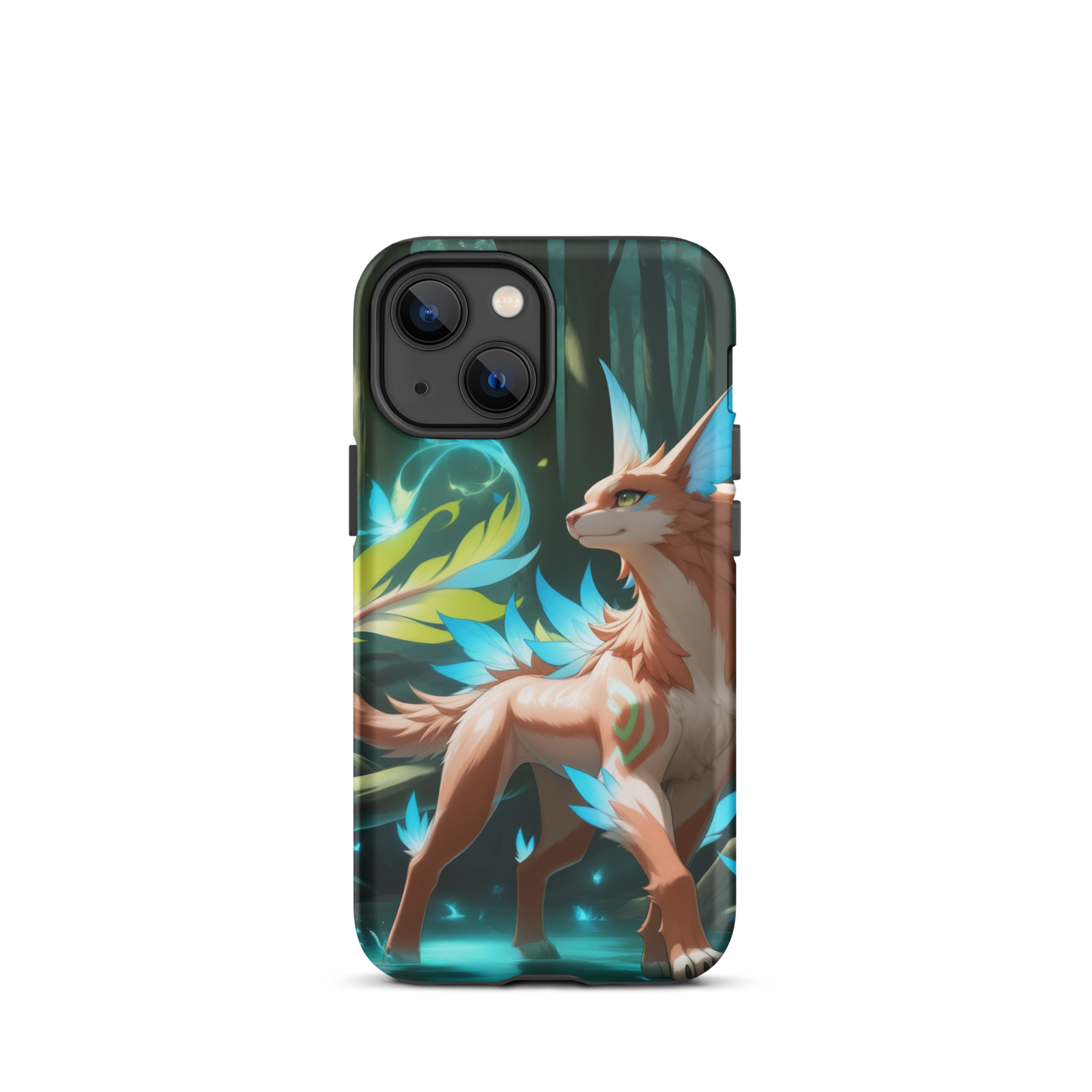 Coque iPhone® Félin de la forêt - iPhone 13 mini - Double Couche Rigide - SoulCase