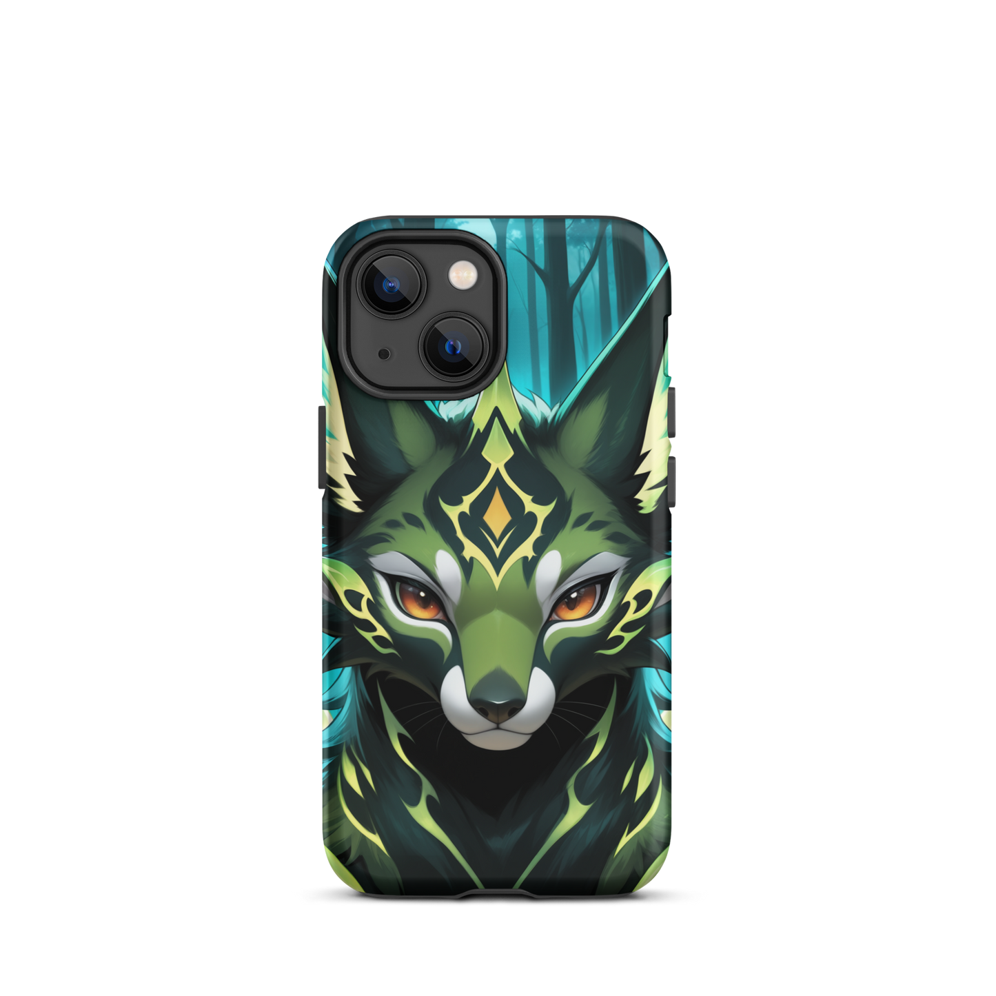 Coque iPhone® Félin Magique - iPhone 13 mini - Double Couche Rigide - SoulCase