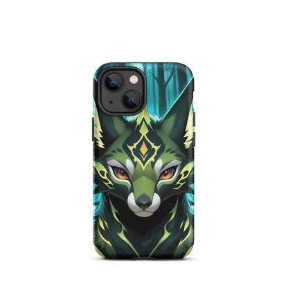 Coque iPhone® Félin Magique - iPhone 13 mini - Double Couche Rigide - SoulCase