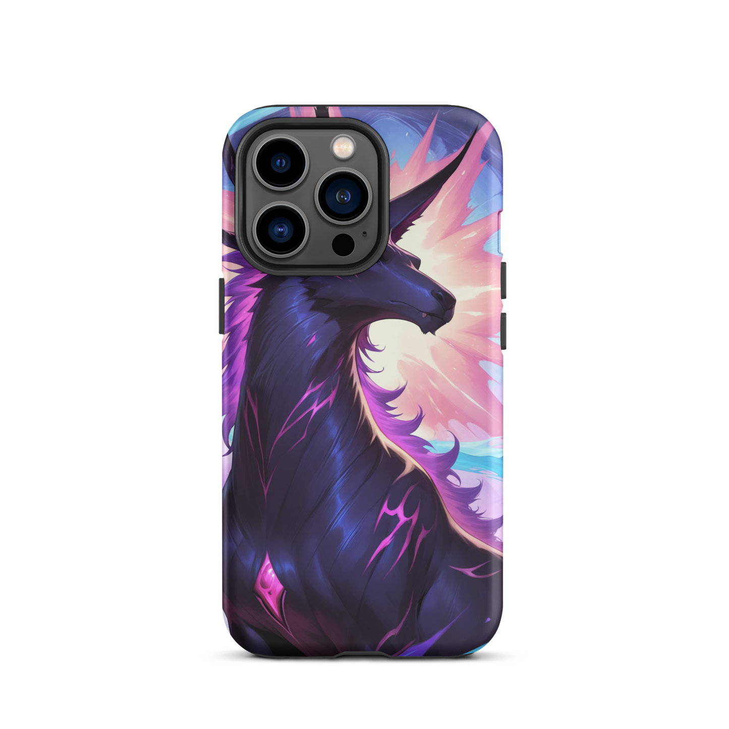 Coque iPhone® cheval ténébreux - iPhone 13 Pro - Double Couche Rigide - SoulCase