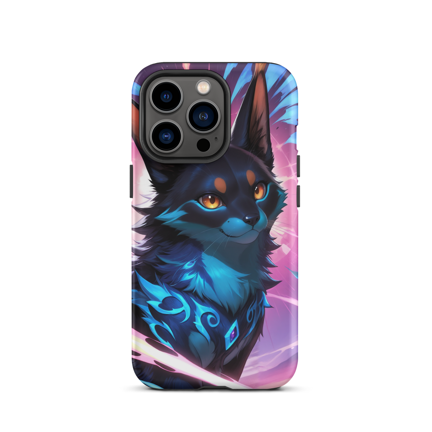 Coque iPhone® chat ténébreux - iPhone 13 Pro - Double Couche Rigide - SoulCase