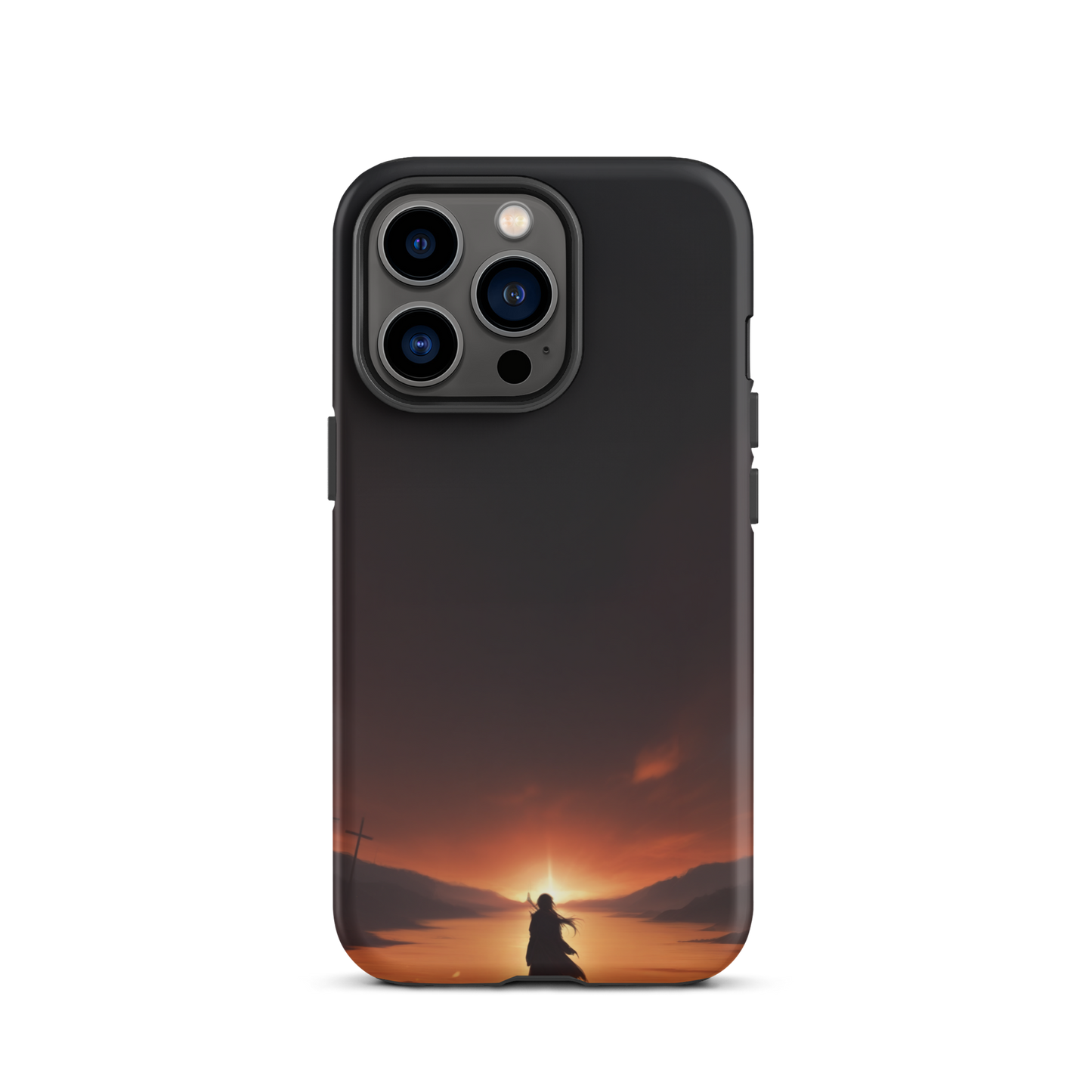 Coque iPhone® couché de soleil sur les enfers - iPhone 13 Pro - Double Couche Rigide - SoulCase
