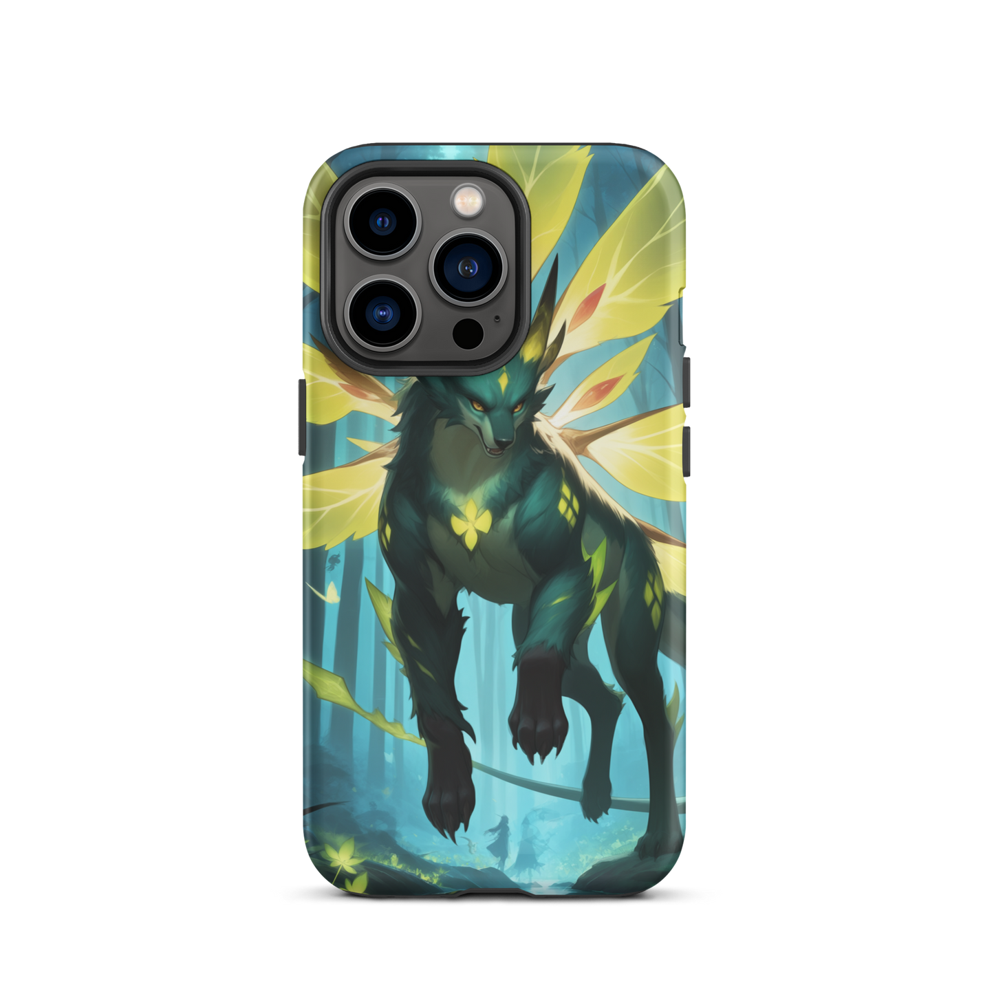 Coque iPhone® Jaguar Papillonnant - iPhone 13 Pro - Double Couche Rigide - SoulCase