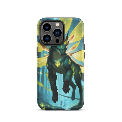 Coque iPhone® Jaguar Papillonnant - iPhone 13 Pro - Double Couche Rigide - SoulCase