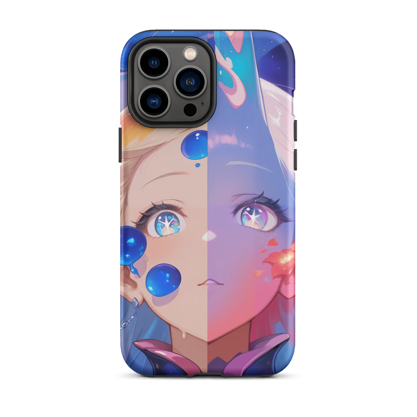Coque iPhone® fille aqua - iPhone 13 Pro Max - Double Couche Rigide - SoulCase