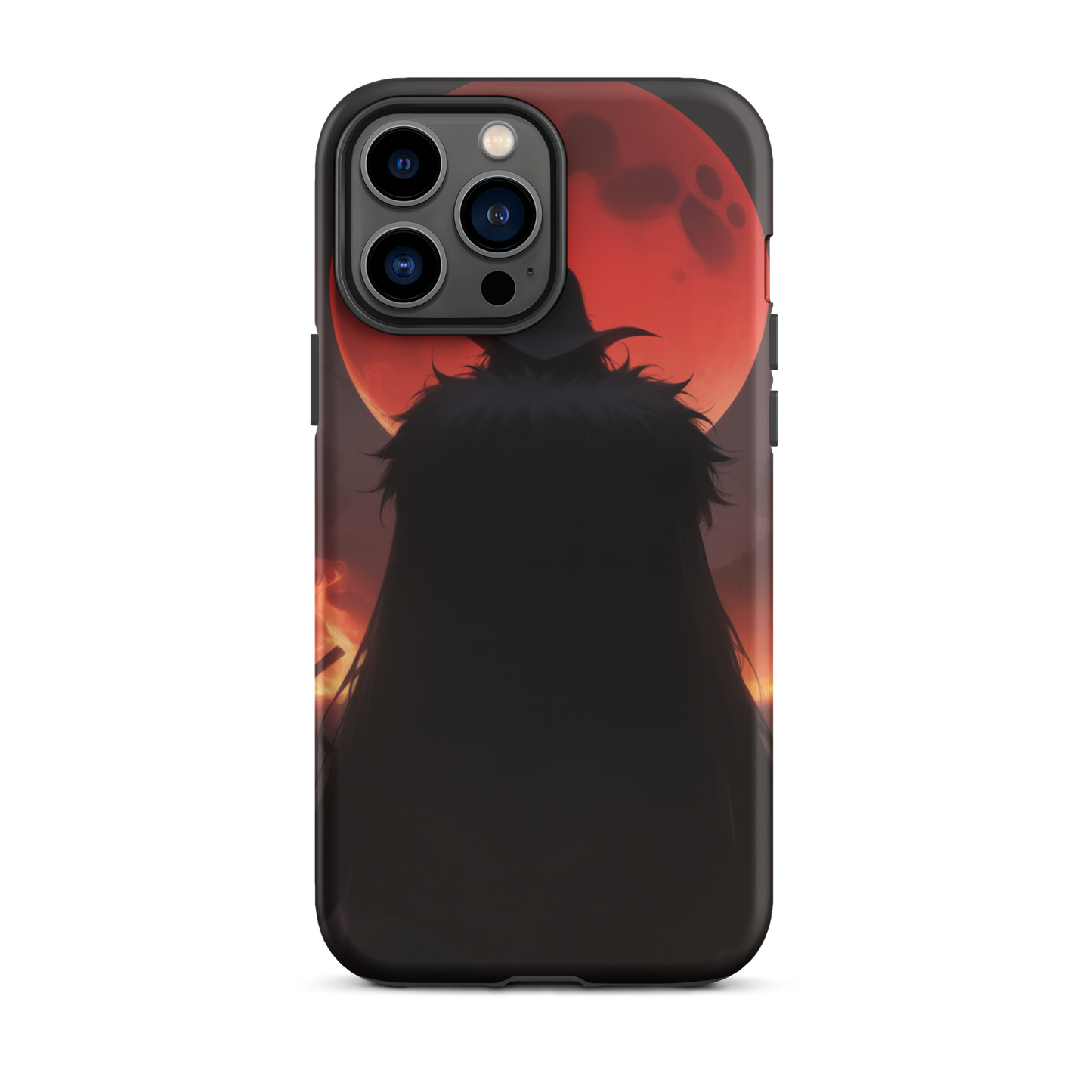 Coque iPhone® ombre de la lune rouge - iPhone 13 Pro Max - Double Couche Rigide - SoulCase