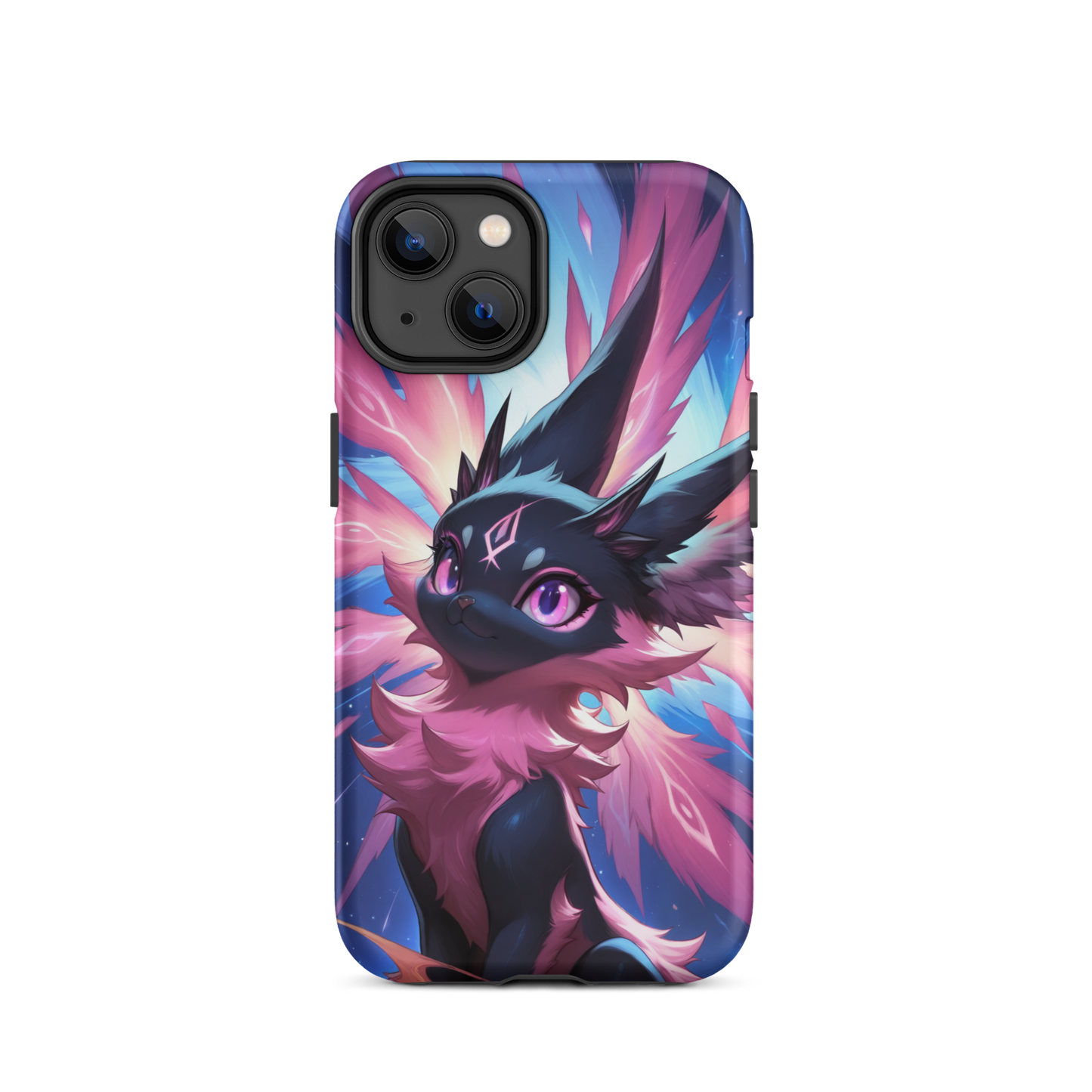 Coque iPhone® chat duveteux - iPhone 14 - Double Couche Rigide - SoulCase