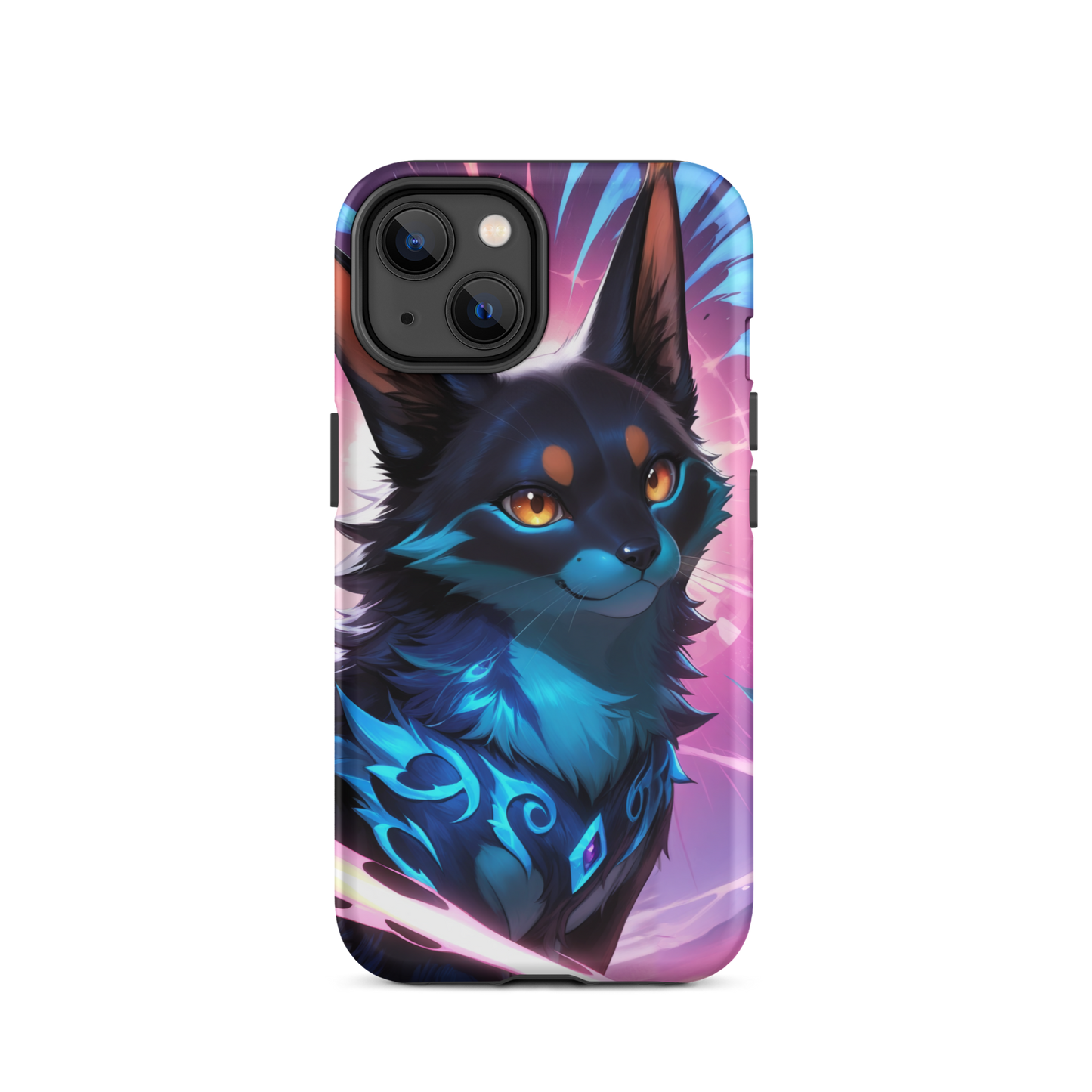 Coque iPhone® chat ténébreux - iPhone 14 - Double Couche Rigide - SoulCase
