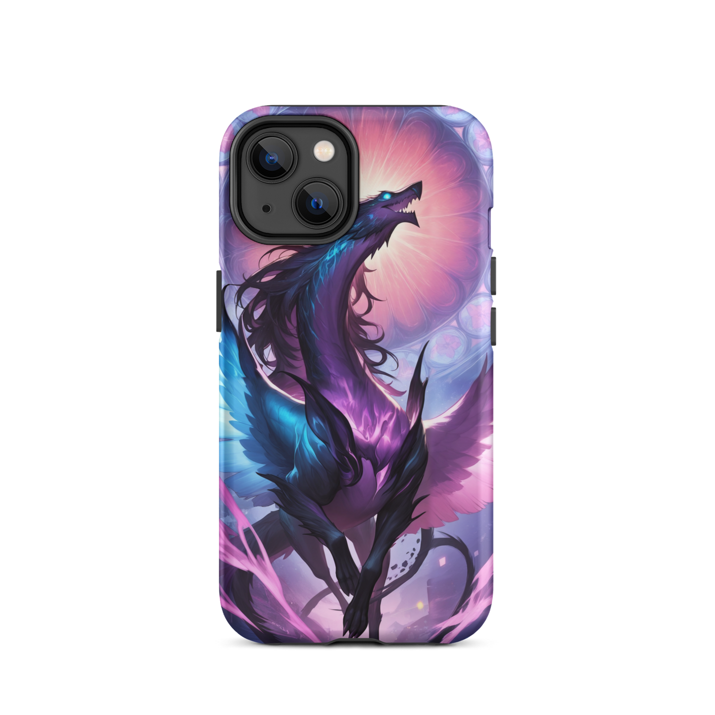 Coque iPhone® dragon ténébreux - iPhone 14 - Double Couche Rigide - SoulCase