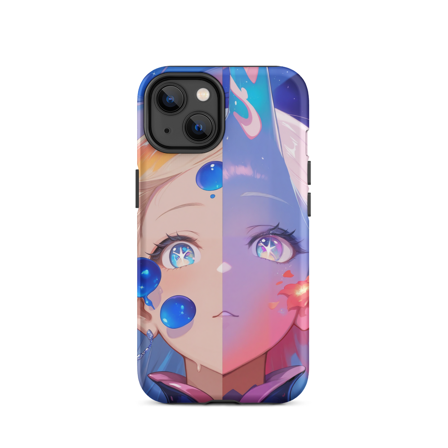 Coque iPhone® fille aqua - iPhone 14 - Double Couche Rigide - SoulCase