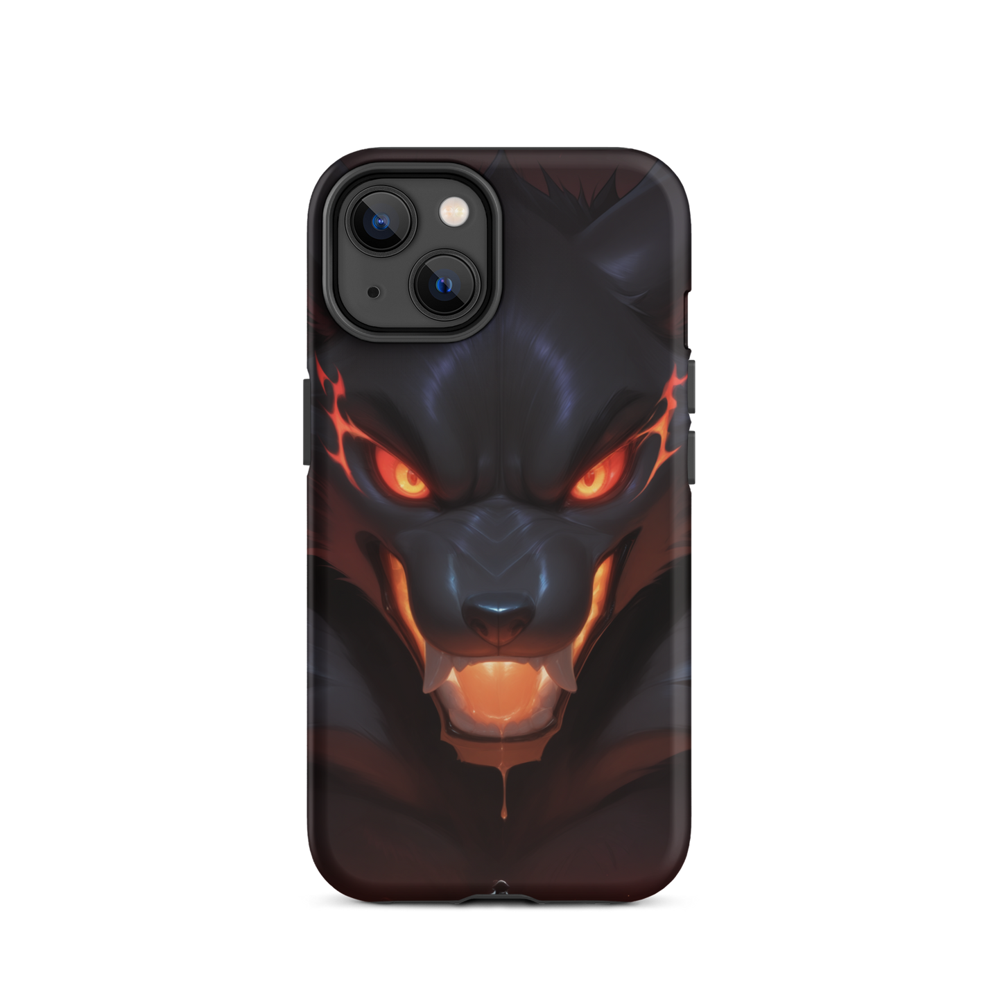 Coque iPhone® cerbère de feu - iPhone 14 - Double Couche Rigide - SoulCase
