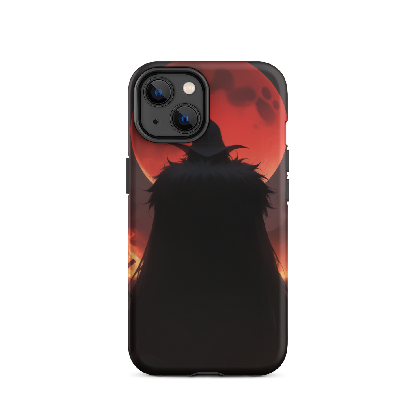 Coque iPhone® ombre de la lune rouge - iPhone 14 - Double Couche Rigide - SoulCase