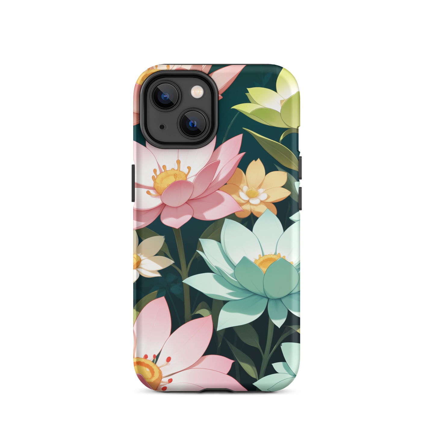 Coque iPhone® Jardin Fleuri - iPhone 14 - Double Couche Rigide - SoulCase