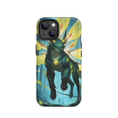 Coque iPhone® Jaguar Papillonnant - iPhone 14 - Double Couche Rigide - SoulCase