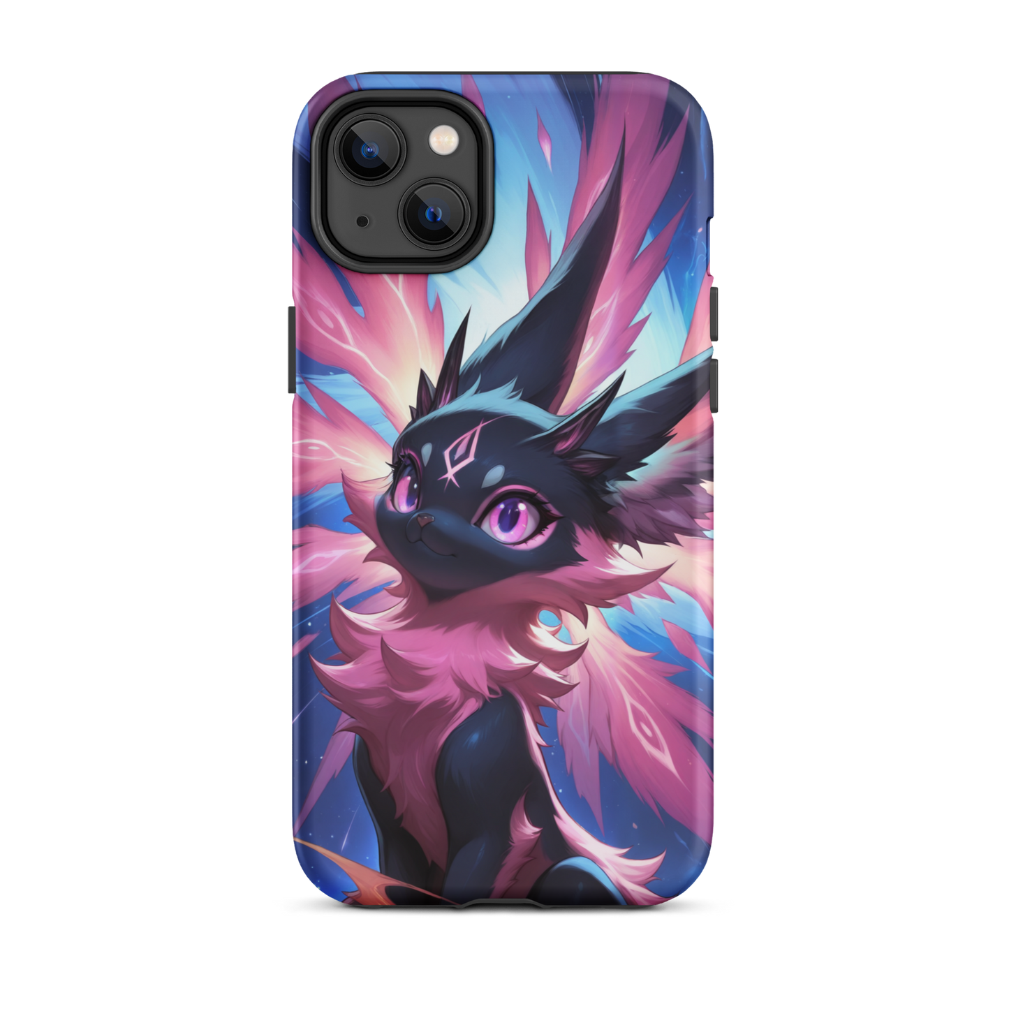Coque iPhone® chat duveteux - iPhone 14 Plus - Double Couche Rigide - SoulCase