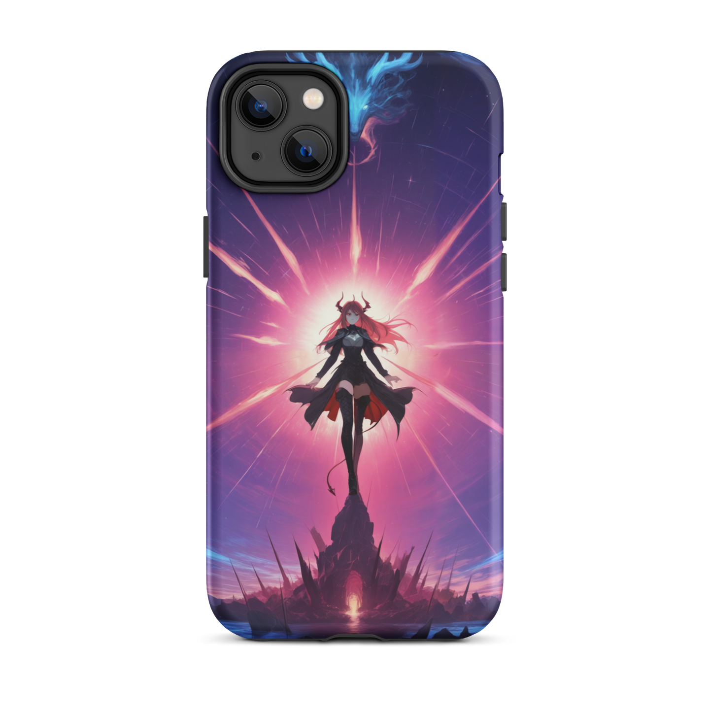 Coque iPhone® princesse ténébreuse - iPhone 14 Plus - Double Couche Rigide - SoulCase
