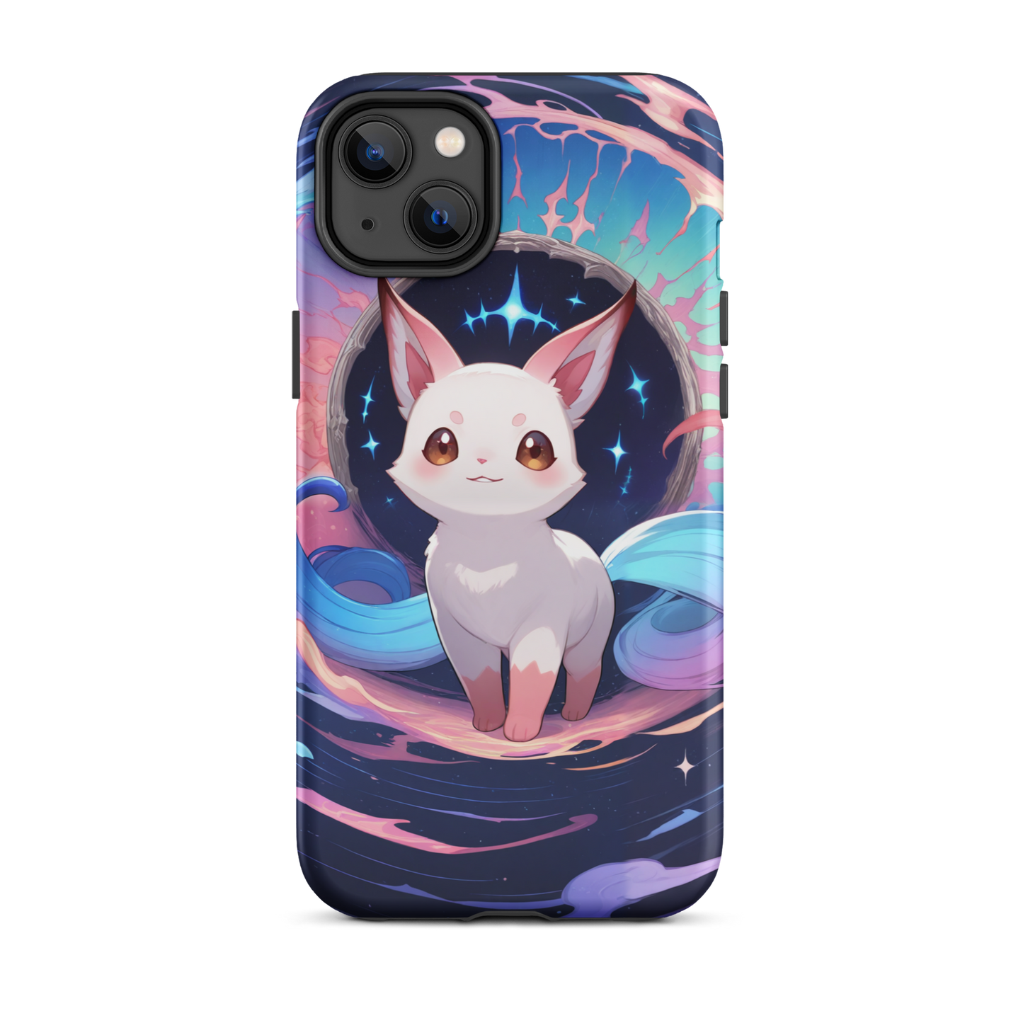 Coque iPhone® chat fantastique - iPhone 14 Plus - Double Couche Rigide - SoulCase