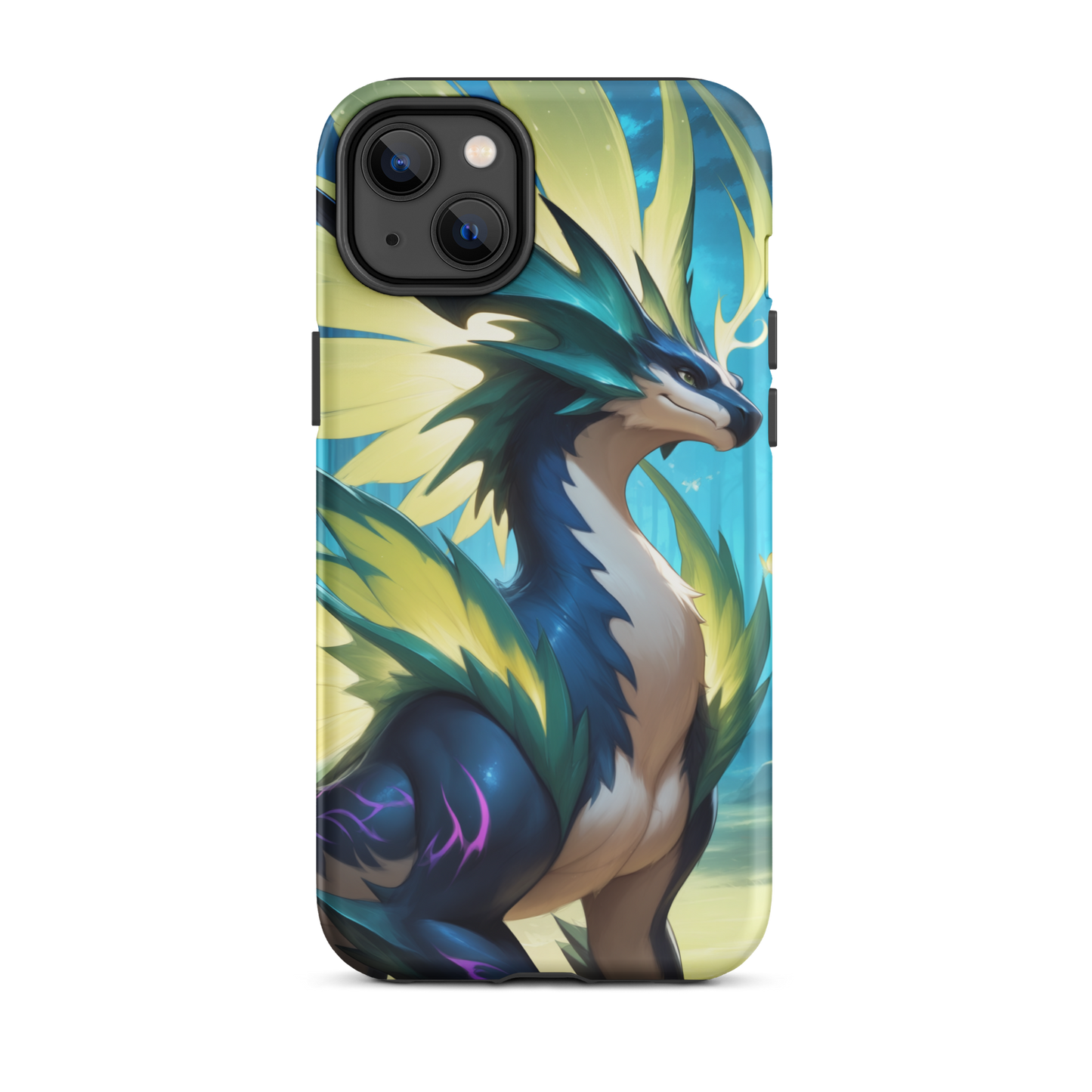 Coque iPhone® Dragon Sylvestre - iPhone 14 Plus - Double Couche Rigide - SoulCase