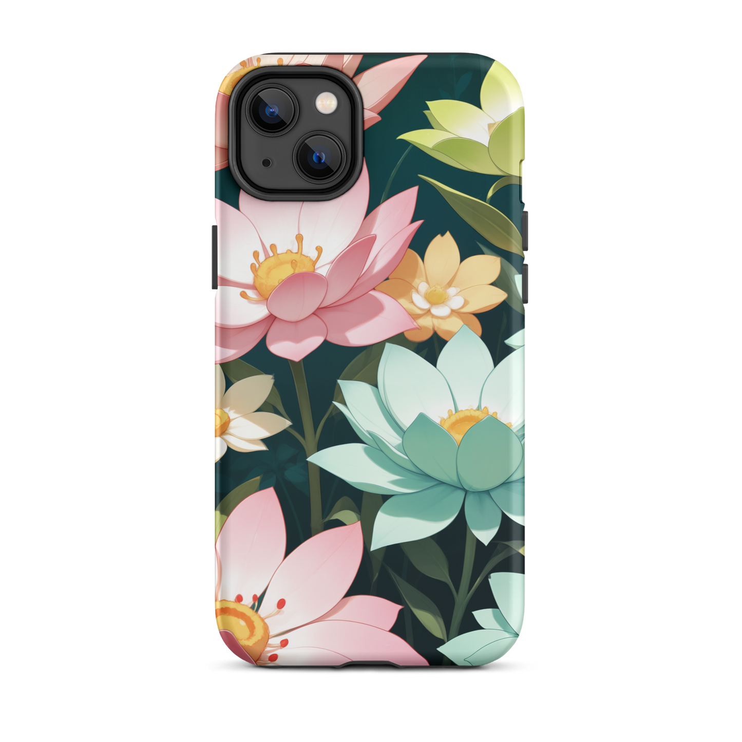 Coque iPhone® Jardin Fleuri - iPhone 14 Plus - Double Couche Rigide - SoulCase