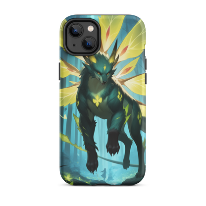 Coque iPhone® Jaguar Papillonnant - iPhone 14 Plus - Double Couche Rigide - SoulCase