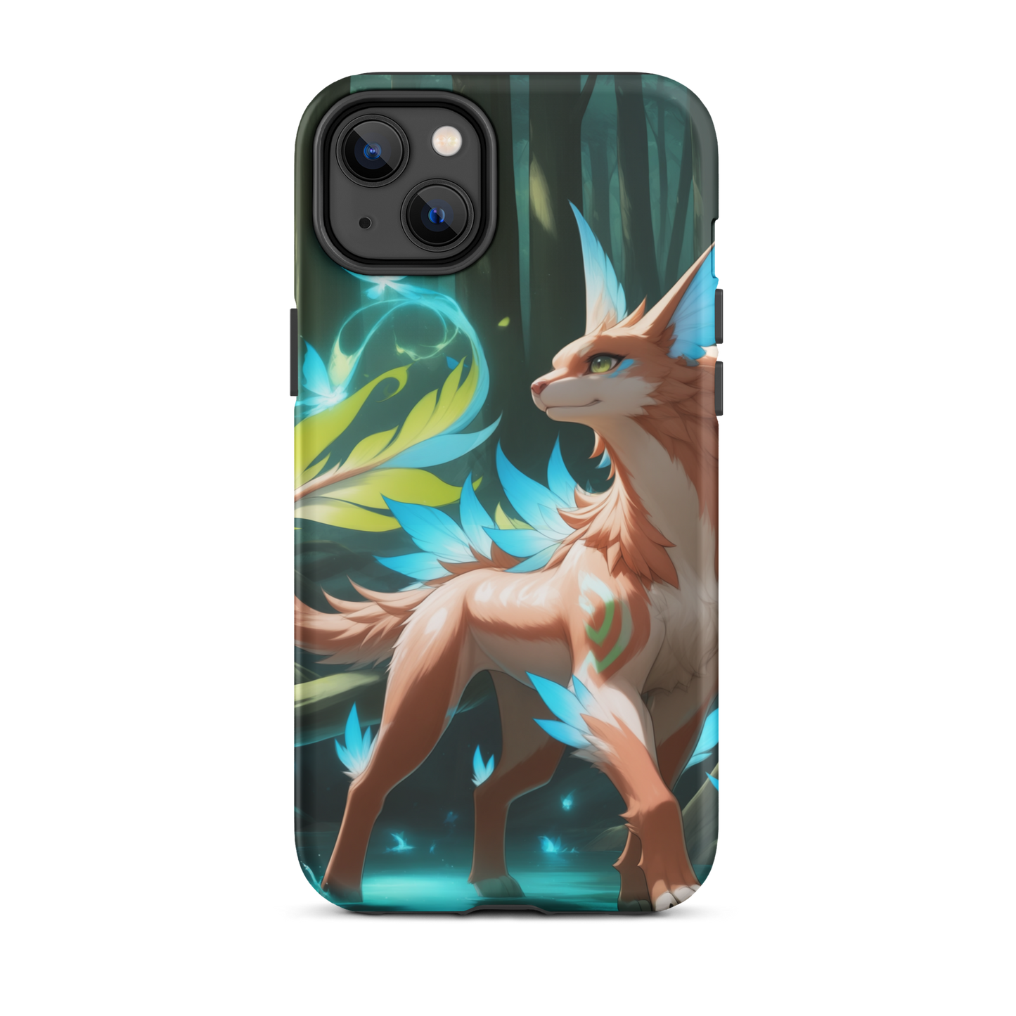 Coque iPhone® Félin de la forêt - iPhone 14 Plus - Double Couche Rigide - SoulCase