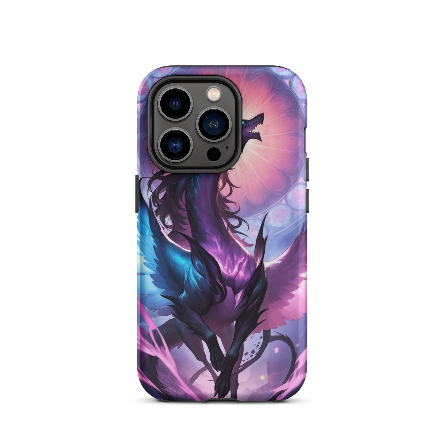 Coque iPhone® dragon ténébreux - iPhone 14 Pro - Double Couche Rigide - SoulCase