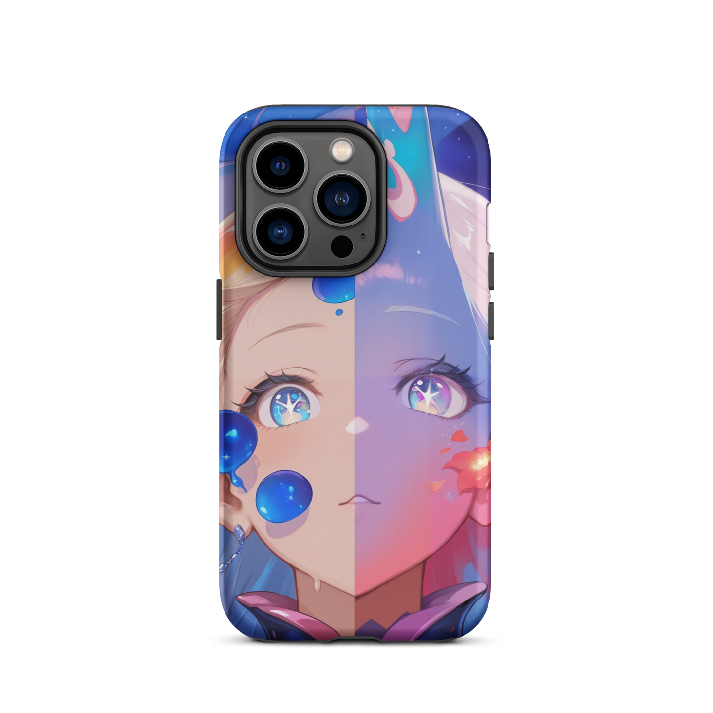 Coque iPhone® fille aqua - iPhone 14 Pro - Double Couche Rigide - SoulCase