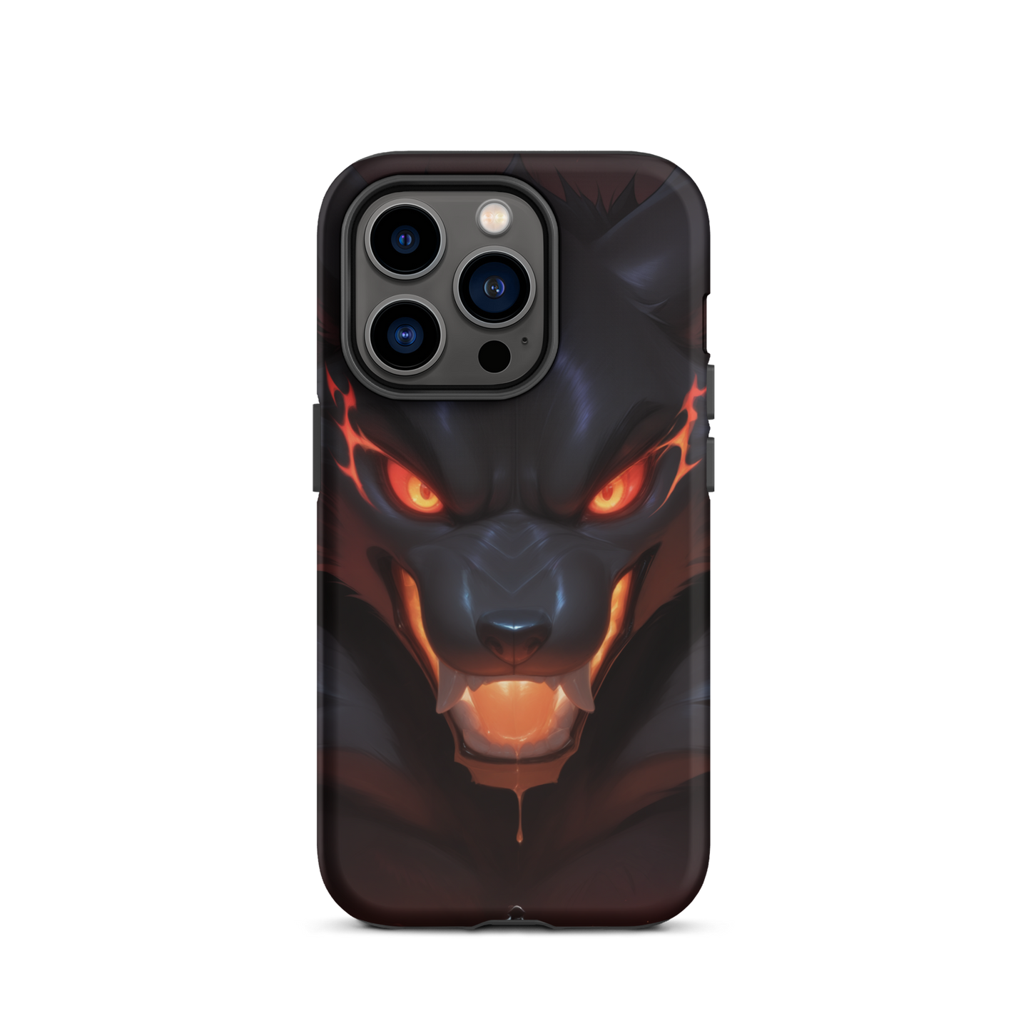 Coque iPhone® cerbère de feu - iPhone 14 Pro - Double Couche Rigide - SoulCase