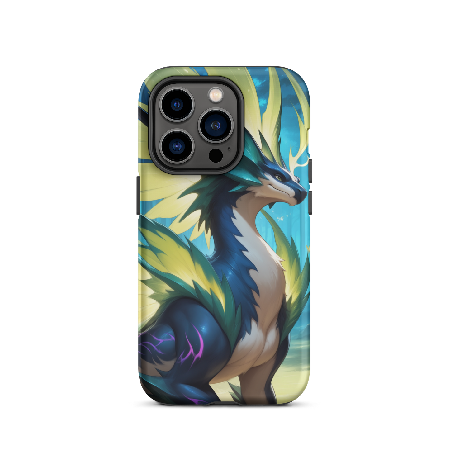 Coque iPhone® Dragon Sylvestre - iPhone 14 Pro - Double Couche Rigide - SoulCase