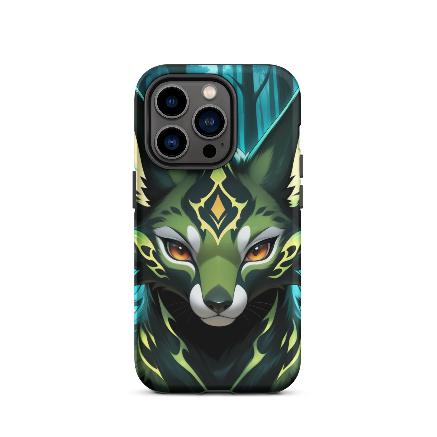 Coque iPhone® Félin Magique - iPhone 14 Pro - Double Couche Rigide - SoulCase