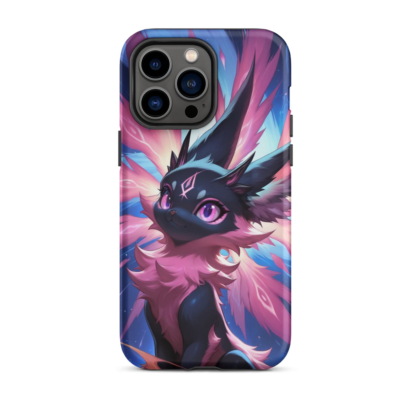Coque iPhone® chat duveteux - iPhone 14 Pro Max - Double Couche Rigide - SoulCase