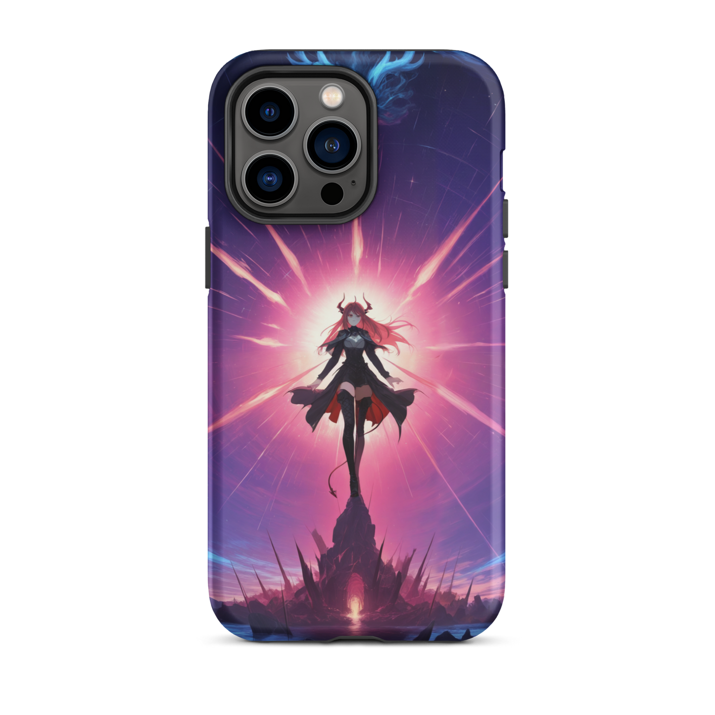 Coque iPhone® princesse ténébreuse - iPhone 14 Pro Max - Double Couche Rigide - SoulCase
