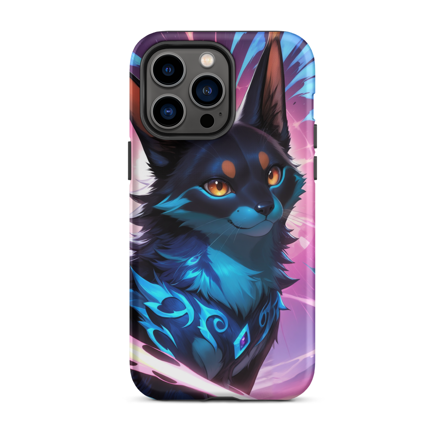 Coque iPhone® chat ténébreux - iPhone 14 Pro Max - Double Couche Rigide - SoulCase