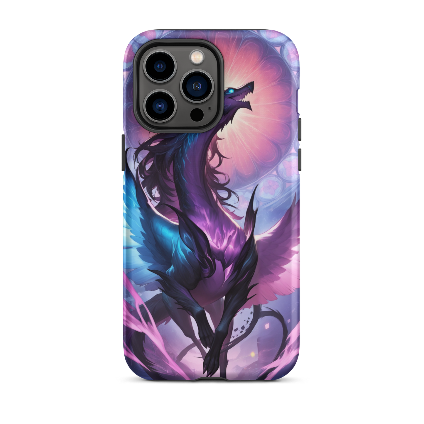 Coque iPhone® dragon ténébreux - iPhone 14 Pro Max - Double Couche Rigide - SoulCase