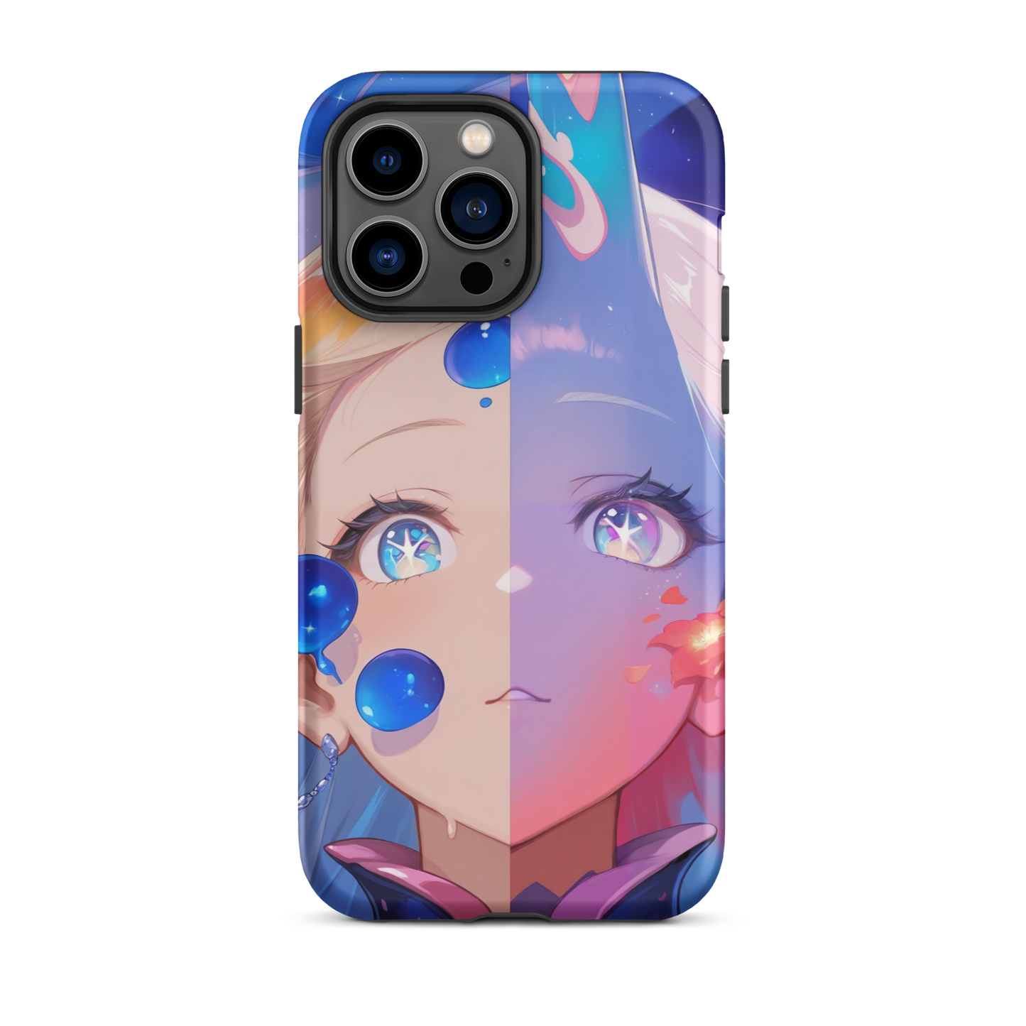 Coque iPhone® fille aqua - iPhone 14 Pro Max - Double Couche Rigide - SoulCase