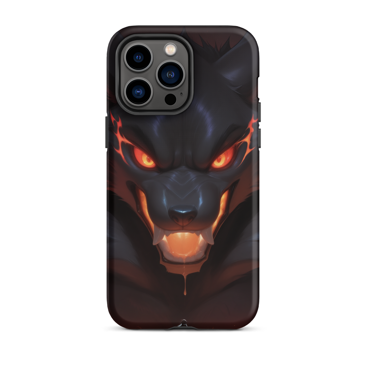 Coque iPhone® cerbère de feu - iPhone 14 Pro Max - Double Couche Rigide - SoulCase