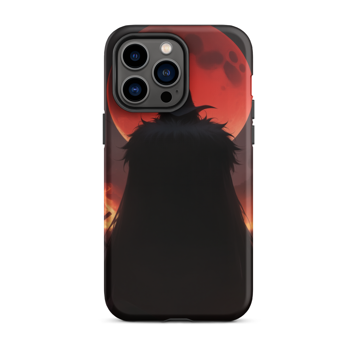 Coque iPhone® ombre de la lune rouge - iPhone 14 Pro Max - Double Couche Rigide - SoulCase