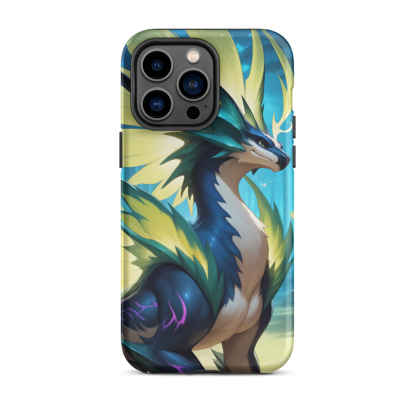 Coque iPhone® Dragon Sylvestre - iPhone 14 Pro Max - Double Couche Rigide - SoulCase