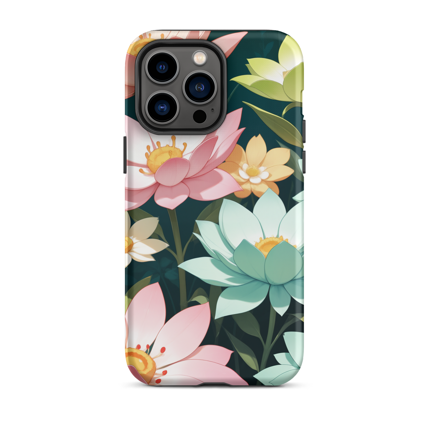 Coque iPhone® Jardin Fleuri - iPhone 14 Pro Max - Double Couche Rigide - SoulCase
