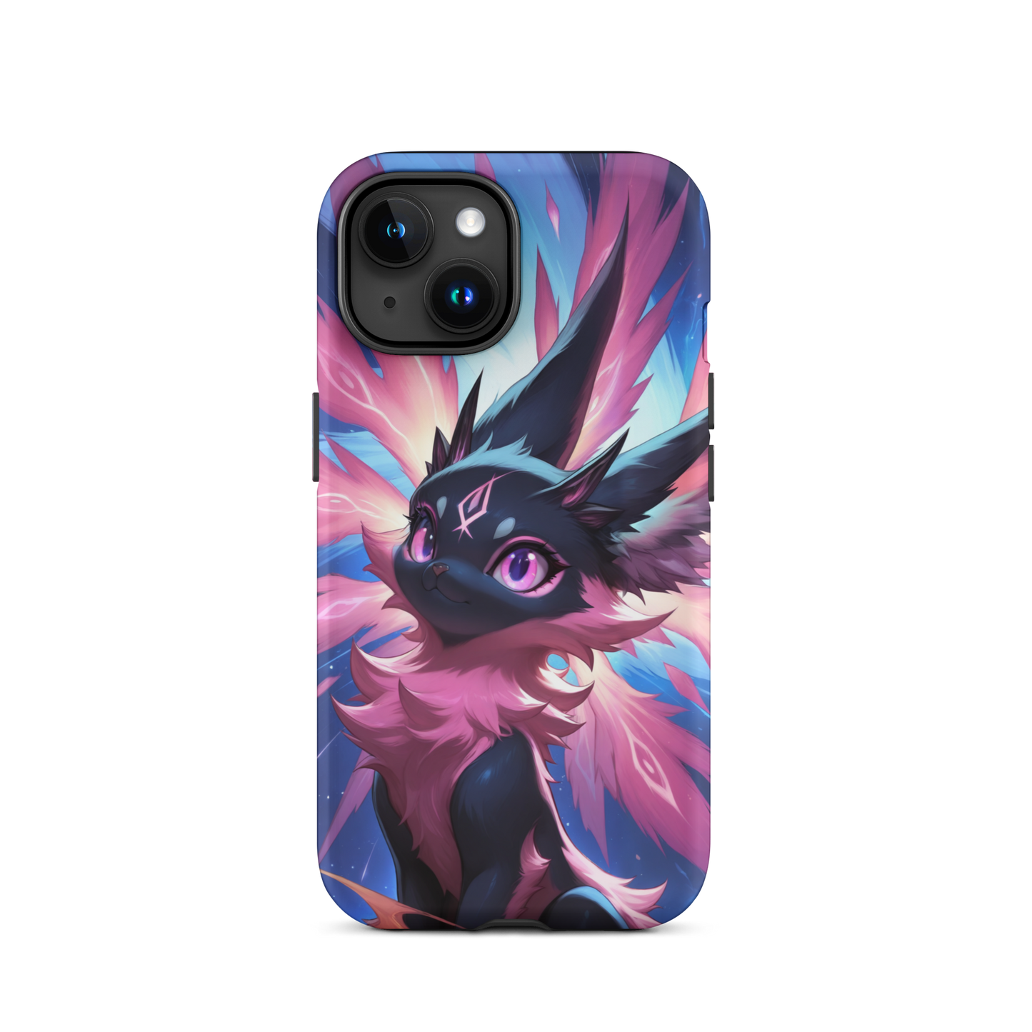 Coque iPhone® chat duveteux - iPhone 15 - Double Couche Rigide - SoulCase