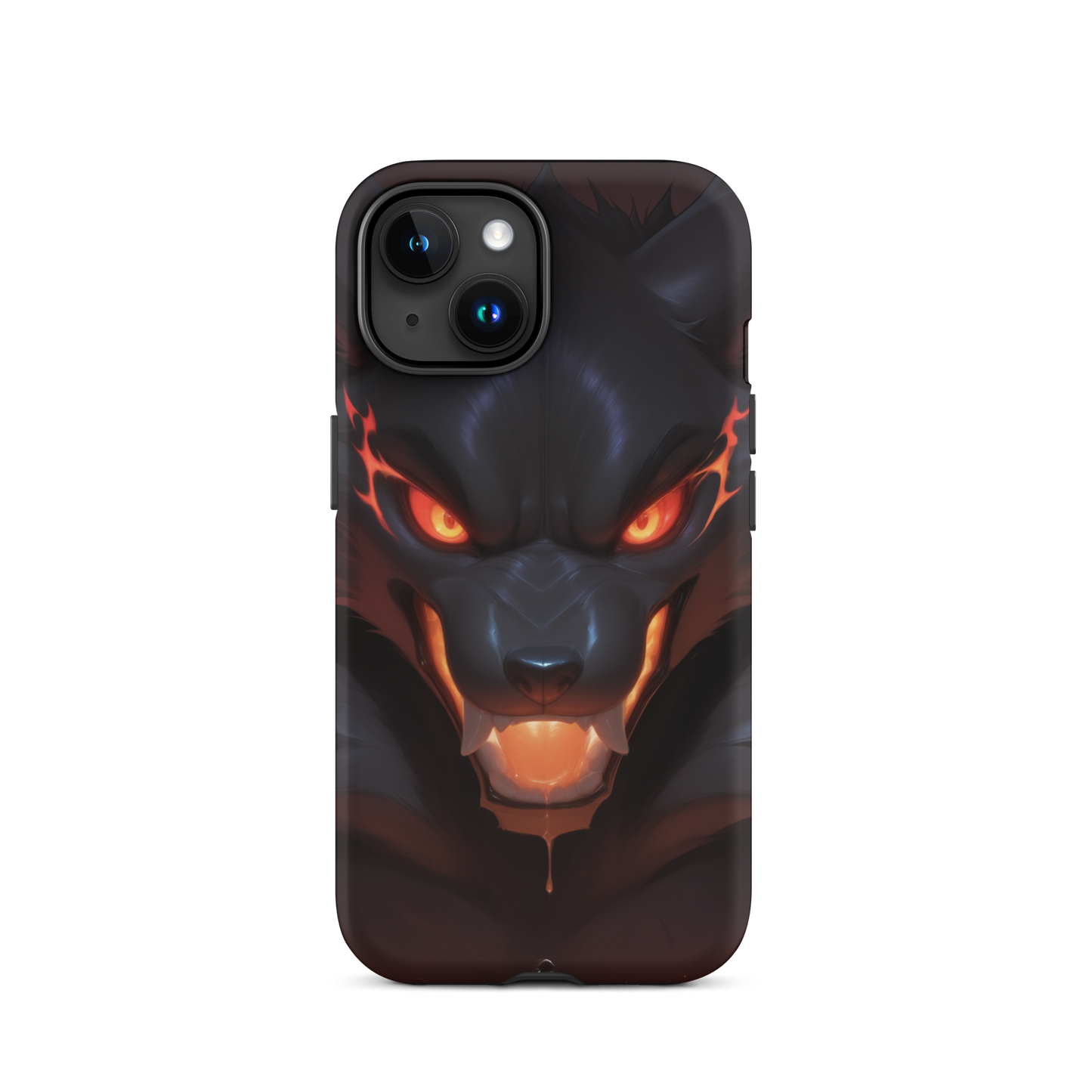 Coque iPhone® cerbère de feu - iPhone 15 - Double Couche Rigide - SoulCase