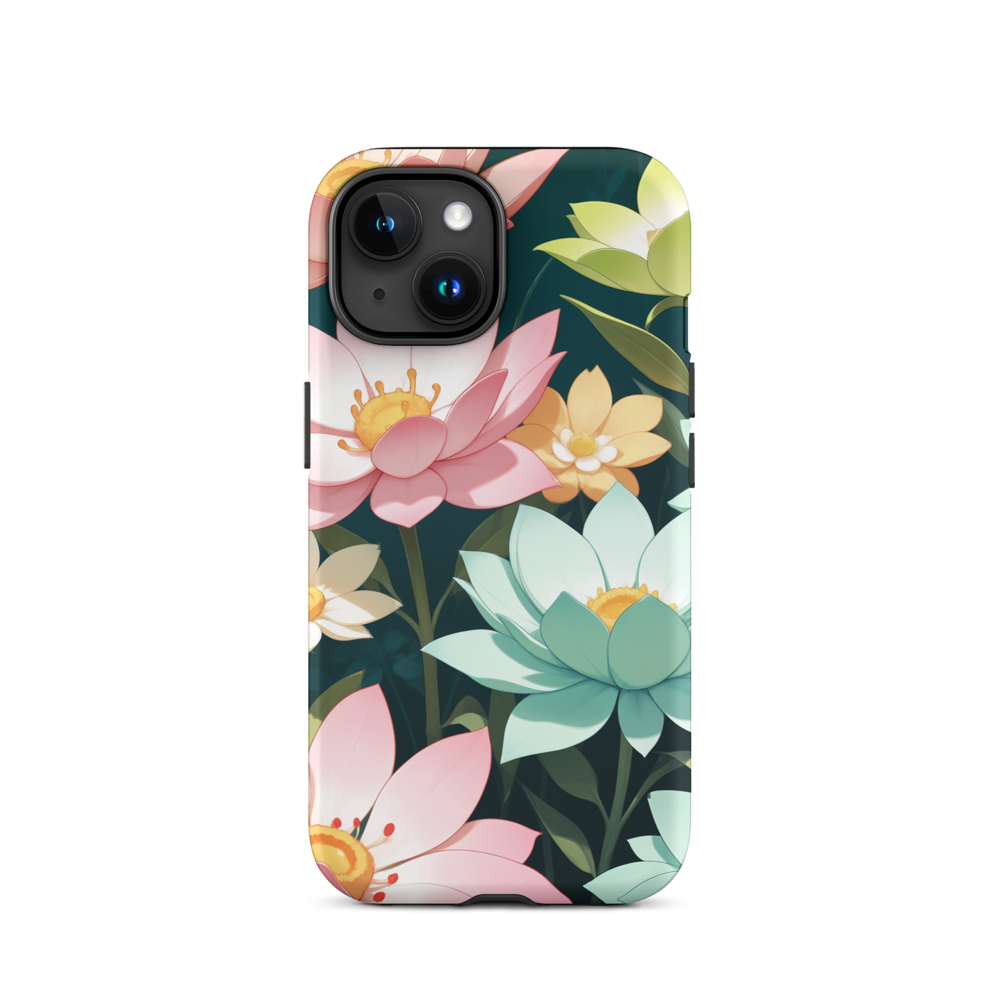 Coque iPhone® Jardin Fleuri - iPhone 15 - Double Couche Rigide - SoulCase