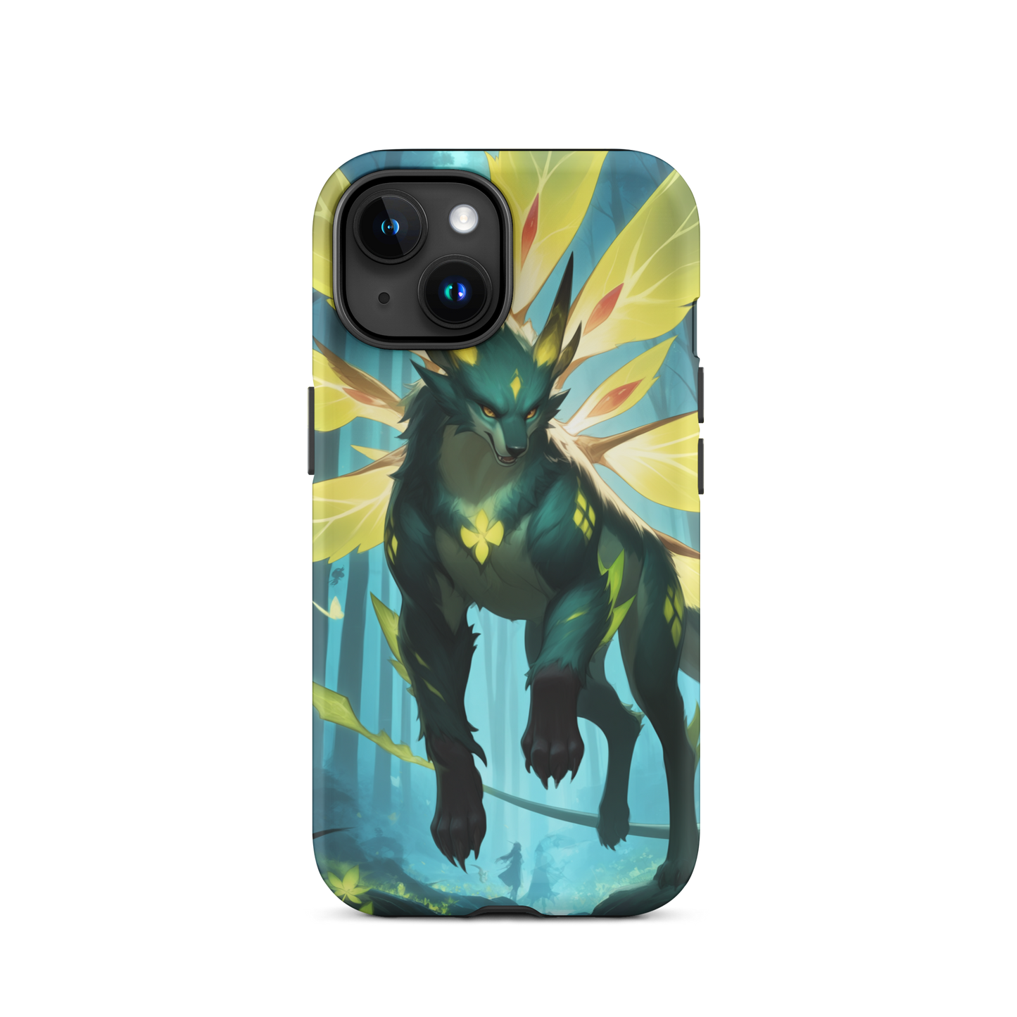 Coque iPhone® Jaguar Papillonnant - iPhone 15 - Double Couche Rigide - SoulCase