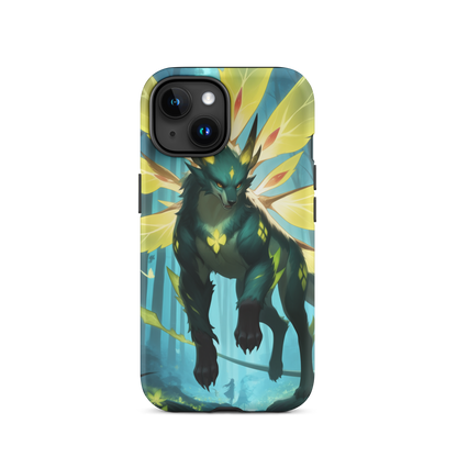 Coque iPhone® Jaguar Papillonnant - iPhone 15 - Double Couche Rigide - SoulCase