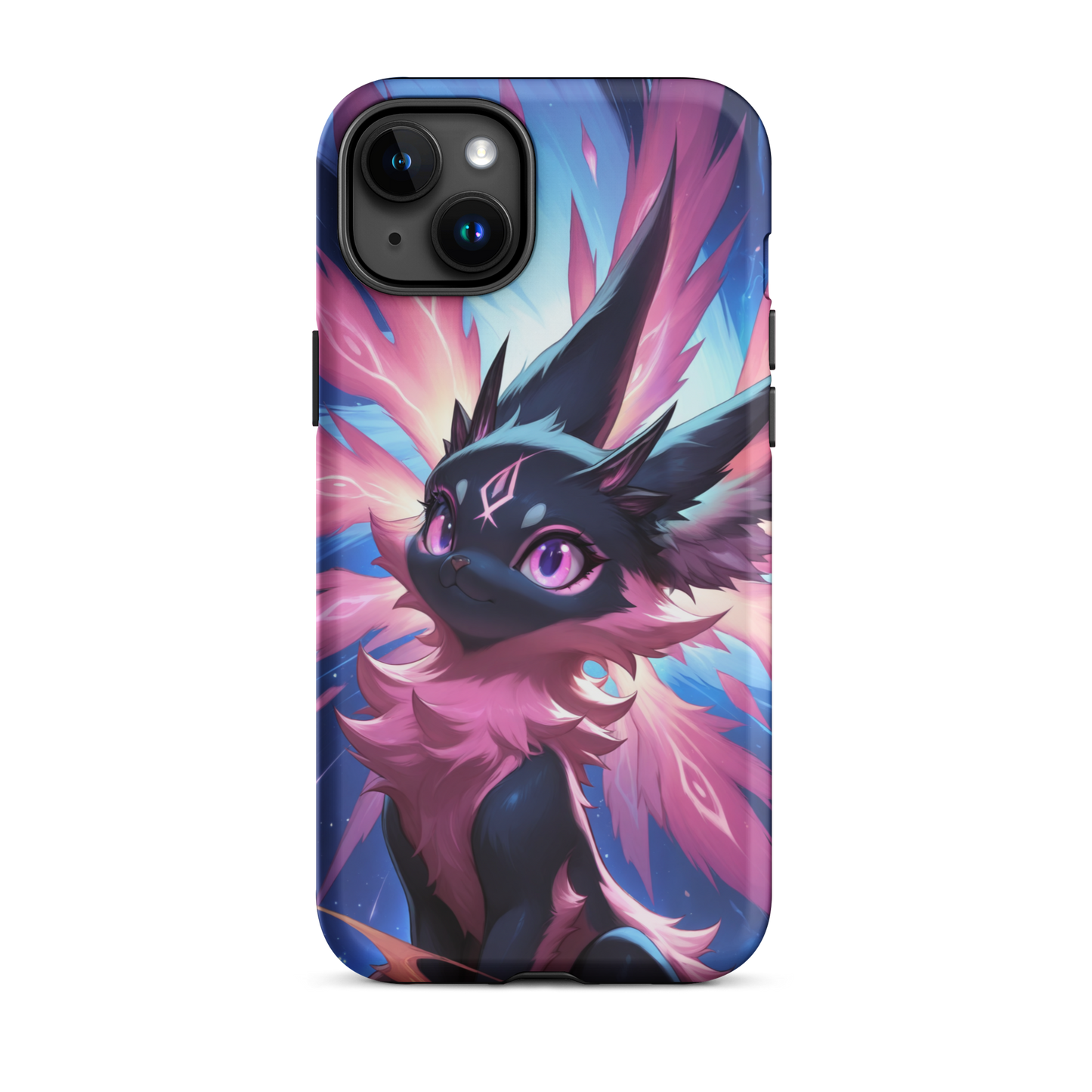 Coque iPhone® chat duveteux - iPhone 15 Plus - Double Couche Rigide - SoulCase