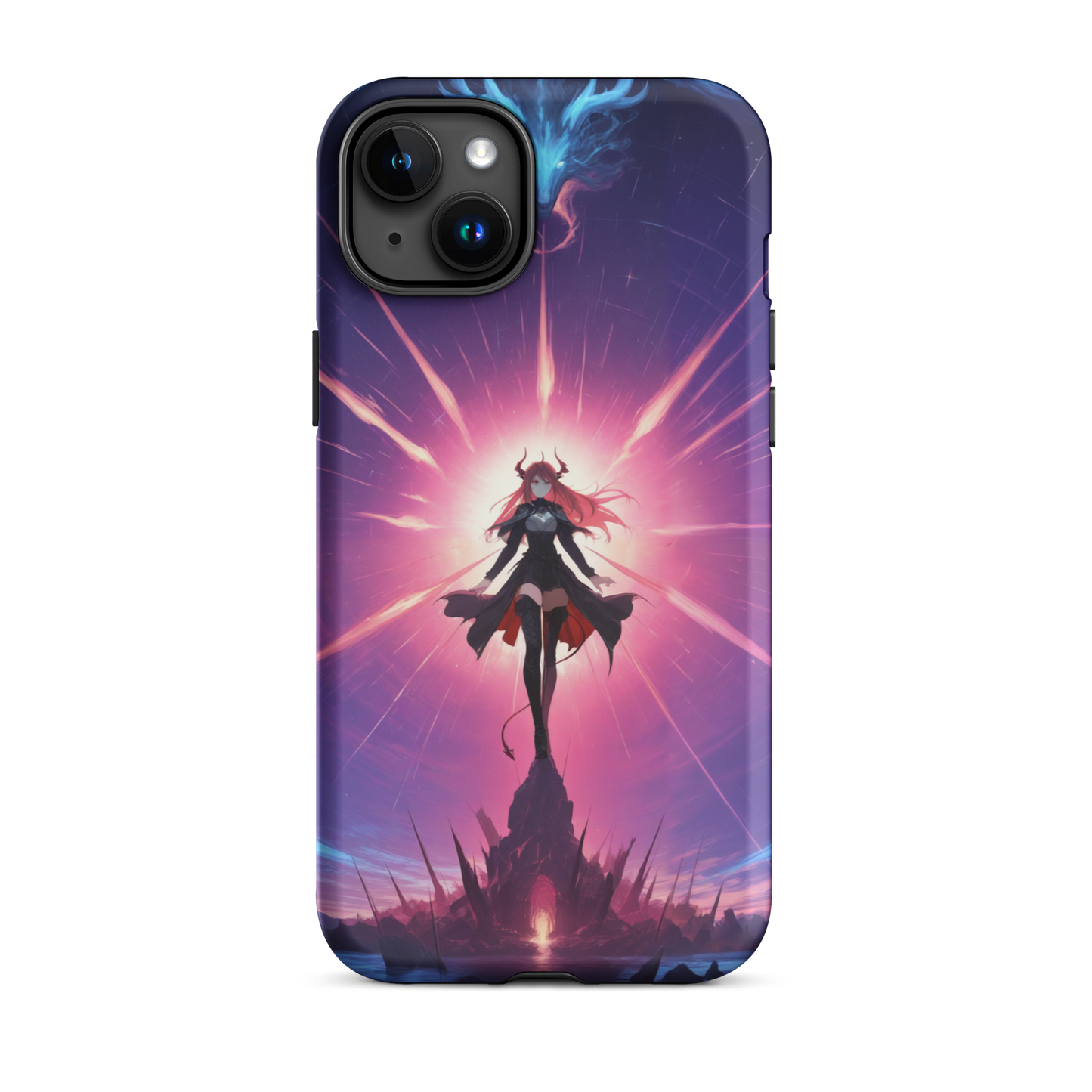 Coque iPhone® princesse ténébreuse - iPhone 15 Plus - Double Couche Rigide - SoulCase